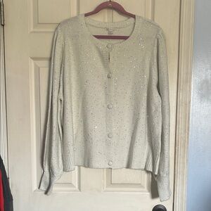 NWT Cato long sleeve button front sparkle cardigan size 22/24W